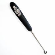 French Ebony and Sterling Victorian Button Hook