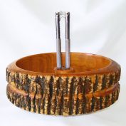 Ellwood Rustic Ware Tree Bark Wood Nut Bowl