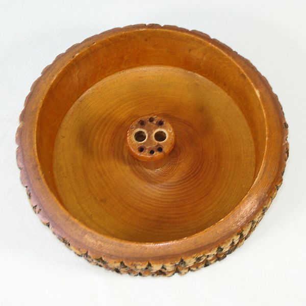 Ellwood Rustic Ware Tree Bark Wood Nut Bowl #3