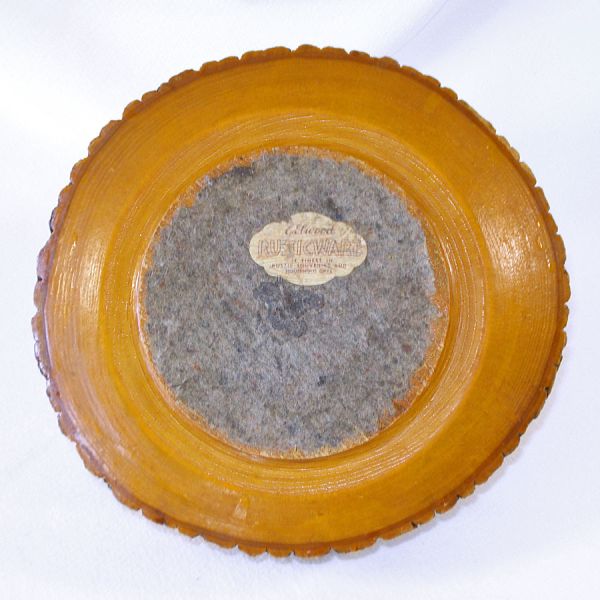 Ellwood Rustic Ware Tree Bark Wood Nut Bowl #4