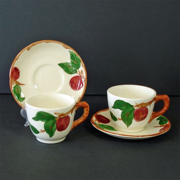 Franciscan Apple Pair Cup and Saucer Sets #4