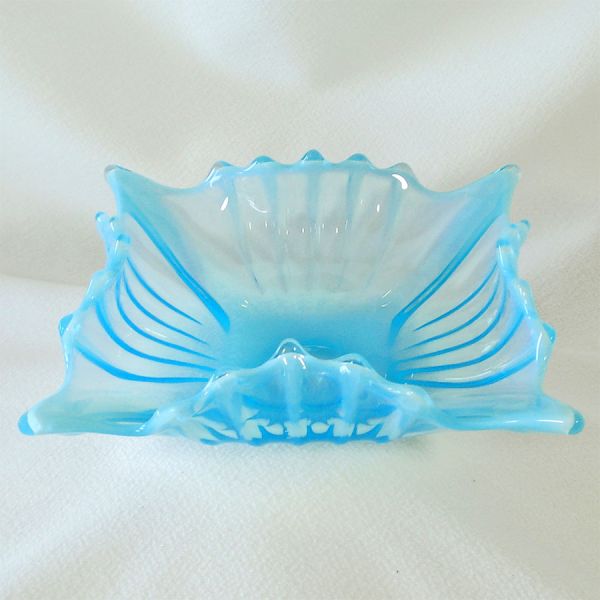 Fostoria Heirloom Blue Opalescent Square Glass Bowl #2