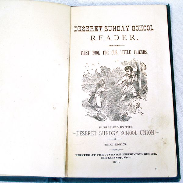 1881 Deseret Sunday School Reader Rare Mormon Children's Book #4