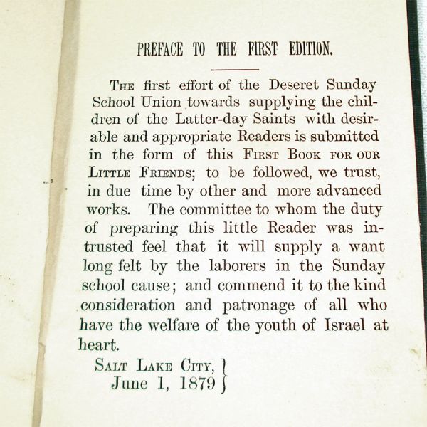 1881 Deseret Sunday School Reader Rare Mormon Children's Book #5