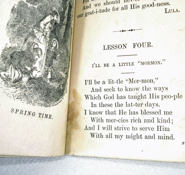 1881 Deseret Sunday School Reader Rare Mormon Children's Book #7