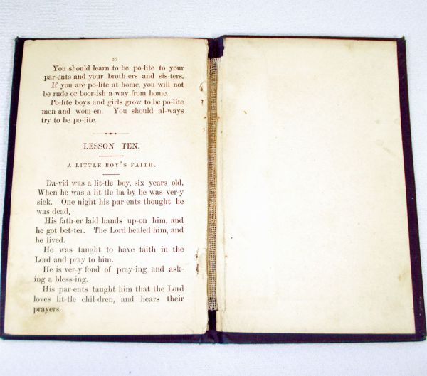 1881 Deseret Sunday School Reader Rare Mormon Children's Book #9