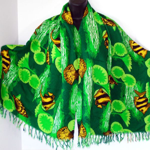 Iswara Collection Tropical Fish Beach Wrap Scarf #2