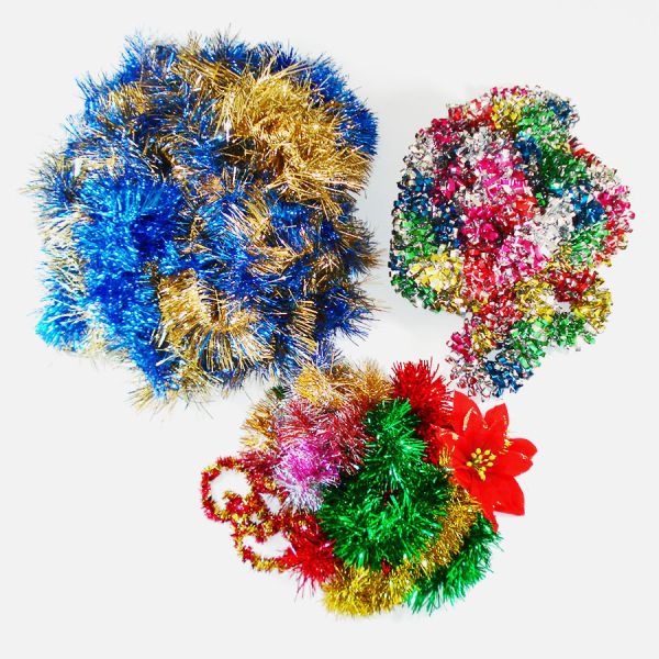 Lot Vintage Foil Tinsel Christmas Garlands Over 60 Feet
