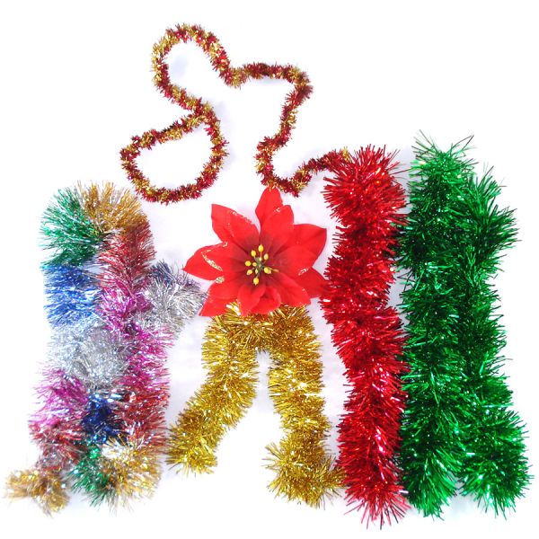 Lot Vintage Foil Tinsel Christmas Garlands Over 60 Feet #4