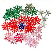 Lot 30 Metallic Foil 3D Fold-Out Snowflake Christmas Decorations