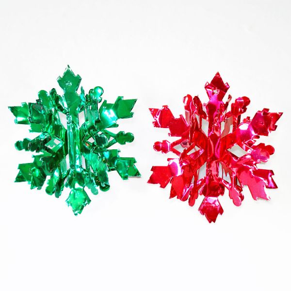 Lot 30 Metallic Foil 3D Fold-Out Snowflake Christmas Decorations #2