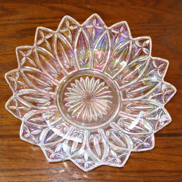 Federal Iridescent Petal 10 inch Glass Bowl #2