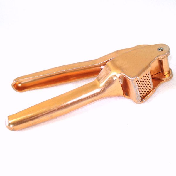 Copper Colored Aluminum Garlic Press Kitchen Utensil