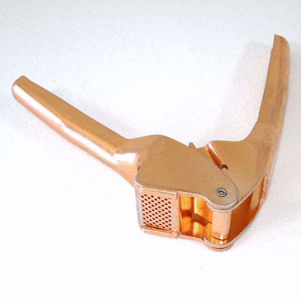 Copper Colored Aluminum Garlic Press Kitchen Utensil #2