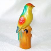 Germany Colorful Bird Flower Frog Holder Figurine