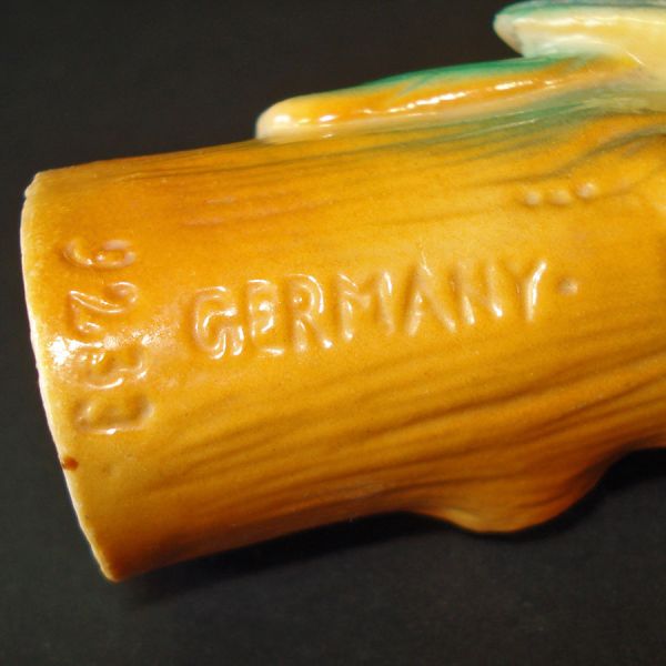Germany Colorful Bird Flower Frog Holder Figurine #5