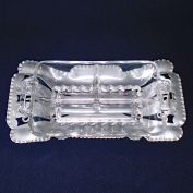 Hand Wrought Aluminum and Crystal Candy or Relish Dish