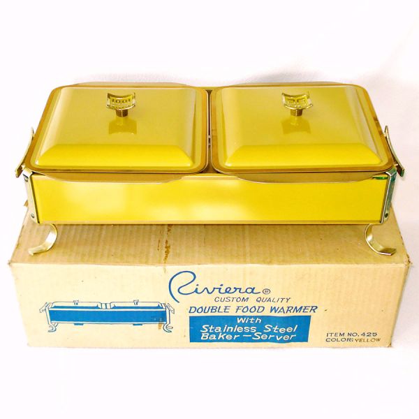 Riviera 1960s Buffet Double Food Warmer Original Box