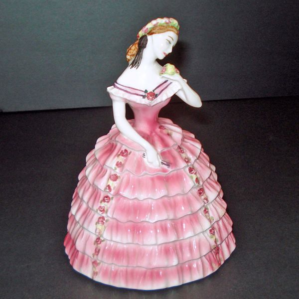 Goldscheider Quadrille Victorian Lady in Pink Figurine #2