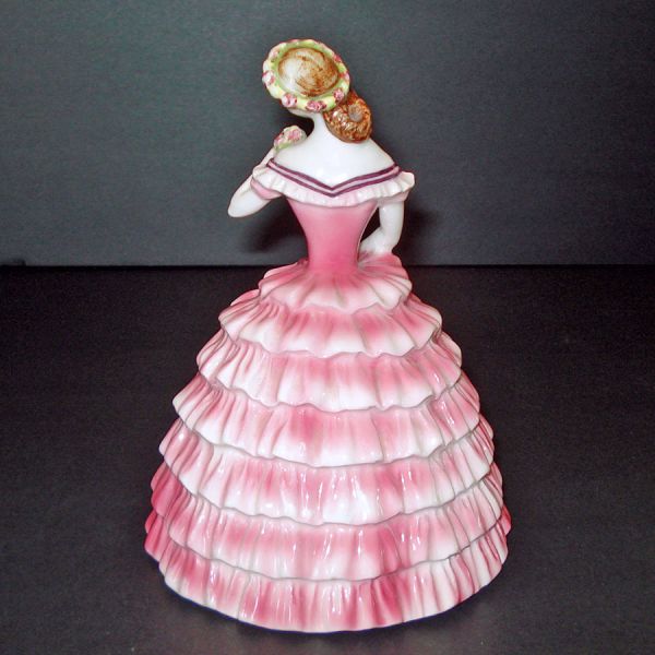 Goldscheider Quadrille Victorian Lady in Pink Figurine #3