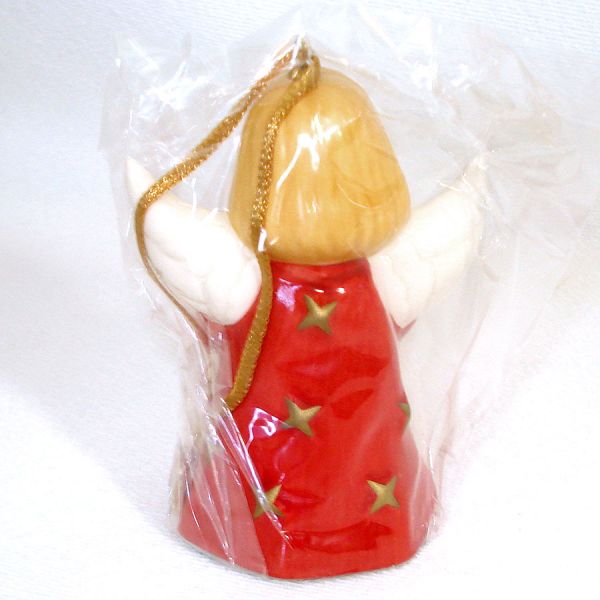 Goebel 2013 Red Christmas Angel Bell Ornament Mint in Box #3
