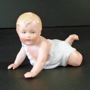 Heubach Crawling Piano Baby Figurine 4.25 Inch Pristine
