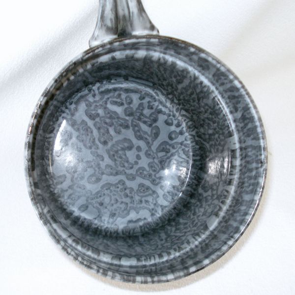 Antique Graniteware Double Boiler Leopard Print Gray #5