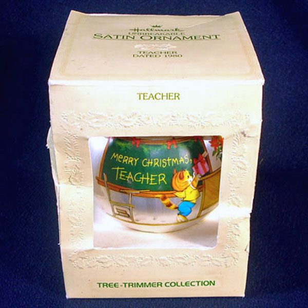 Hallmark 1980 Teacher Christmas Ornament