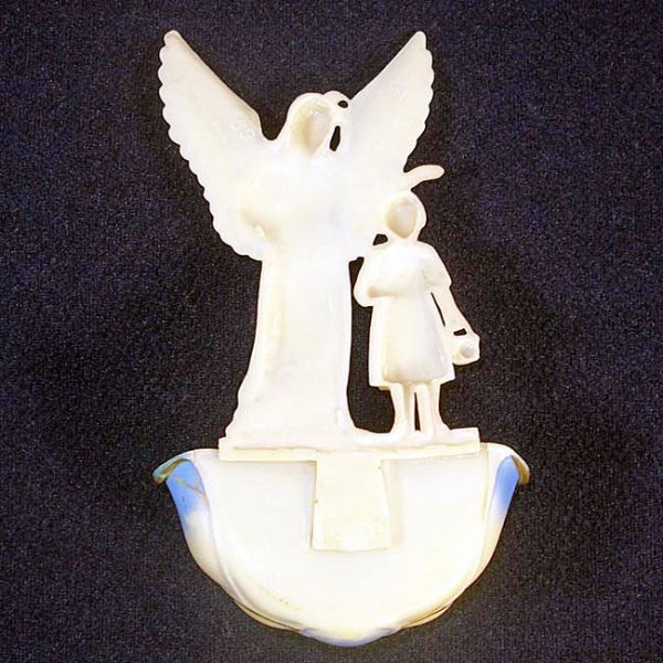 Guardian Angel and Child Vintage Hartland Holy Water Font #2