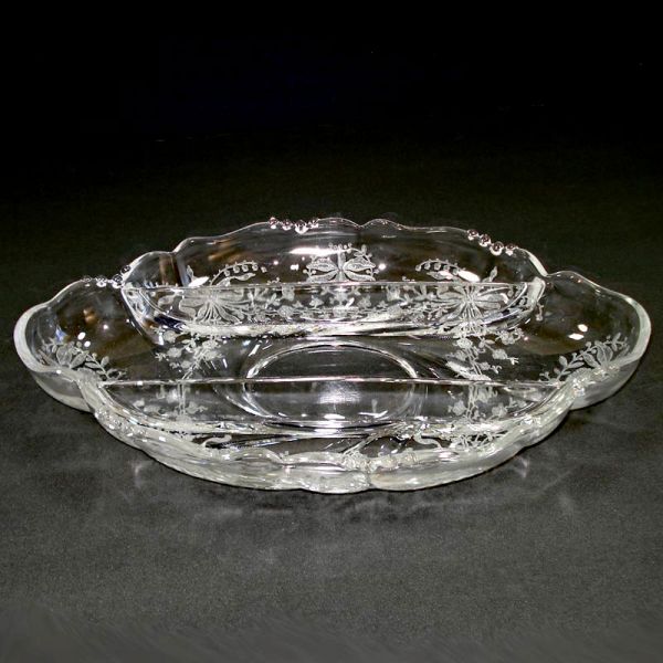 Heisey Orchid 3 Part Divided Relish Dish #2