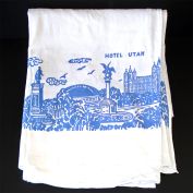 Hotel Utah Mid Century Banquet Tablecloth 10 Feet