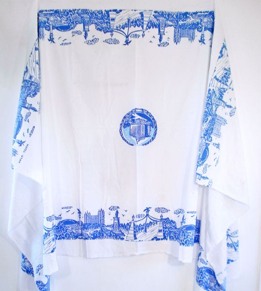Hotel Utah Mid Century Banquet Tablecloth 10 Feet #2