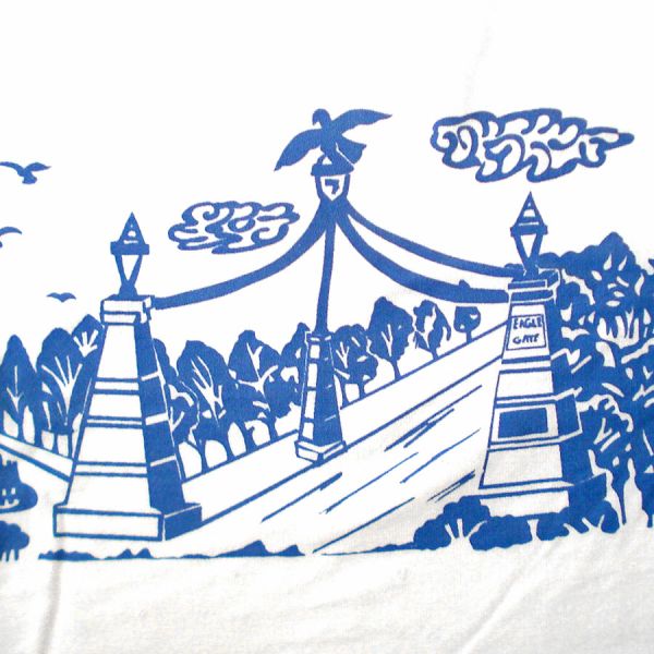 Hotel Utah Mid Century Banquet Tablecloth 10 Feet #5