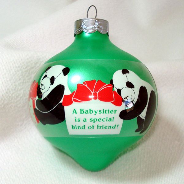 Hallmark 1985 Babysitter Glass Christmas Ornament in Box #3
