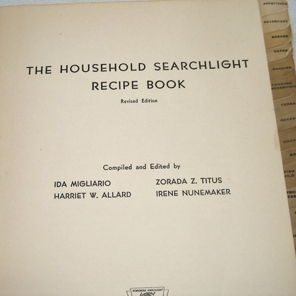 Household Searchlight Recipe Book 1939 Cookbook #5