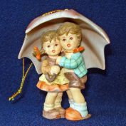 Goebel Porcelain Sunshower Christmas Ornament Umbrella Kids