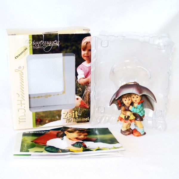 Goebel Porcelain Sunshower Christmas Ornament Umbrella Kids #4