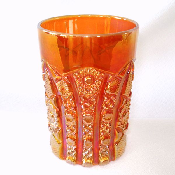 Imperial Octagon Rubigold Carnival Glass Tumbler #2