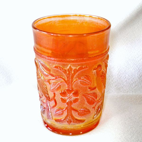 Imperial Robin Rubigold Carnival Glass Tumbler #2