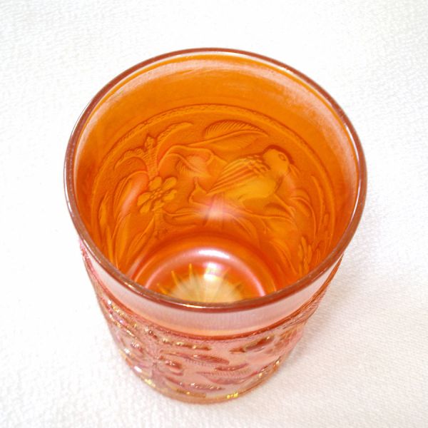 Imperial Robin Rubigold Carnival Glass Tumbler #3