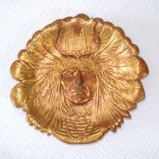Bronze Indian Chief Head Pin Dish Salt Lake Mormon Temple Kronheim Oldenbusch