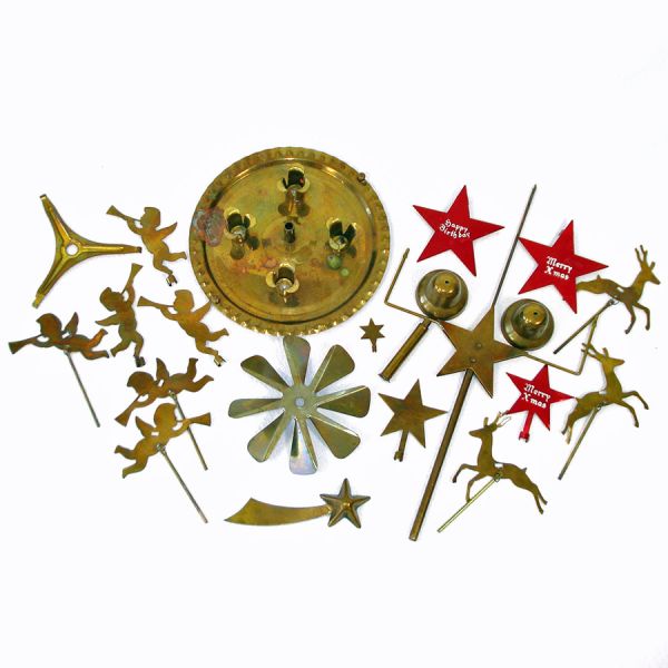 Jingle Abra Swedish Brass Christmas Angel Reindeer Candle Chimes #4