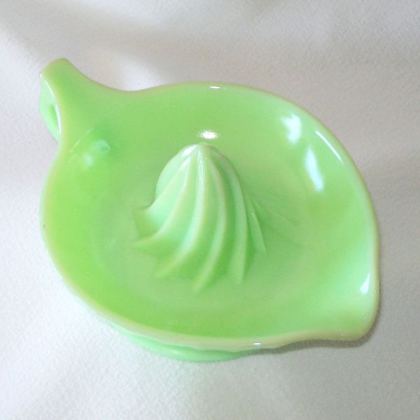 Jeannette Jadite Green Glass Juicer Reamer #3