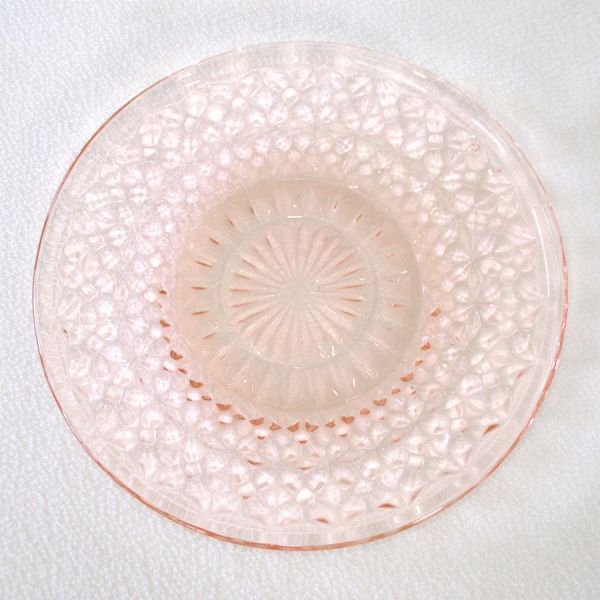 Jeannette Pink Holiday Glass Fruit Dessert Bowls Set of 9 #4