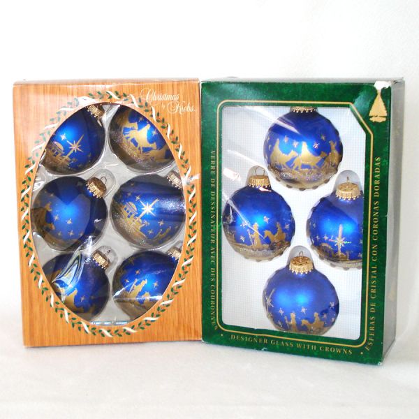 Journey of the Magi Stenciled Scene Christmas Ornaments