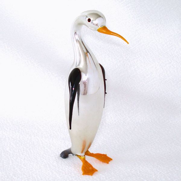 Blown German Bimini Mercury Glass Penguin 5 Inches