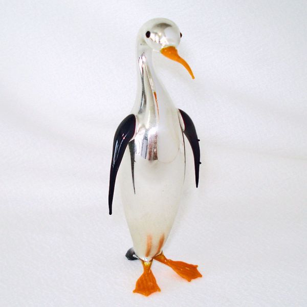 Blown German Bimini Mercury Glass Penguin 5 Inches #2