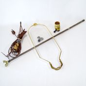 Assortment Lamp Repair Parts Harp Socket Pipe Cords