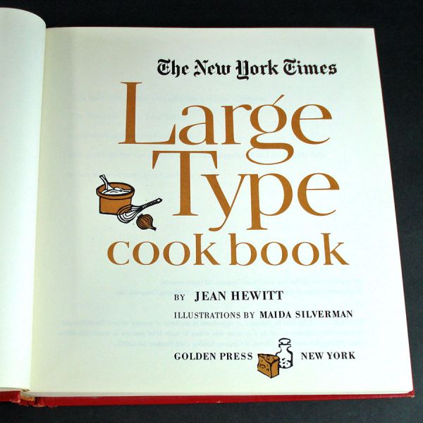 New York Times Large Type Cook Book 1968 #2