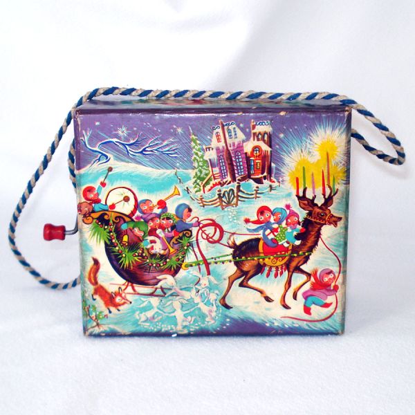 1940s Mattel Creations Toy Christmas Crank Music Box #2